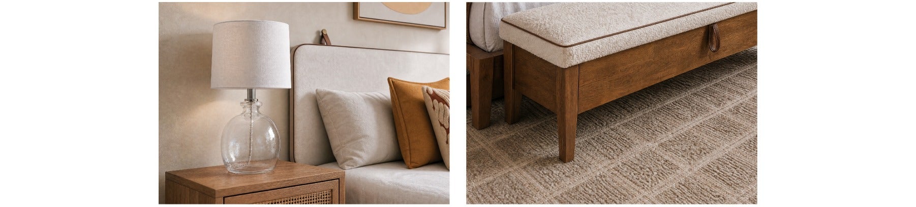 Hobson rug and Alina table lamp