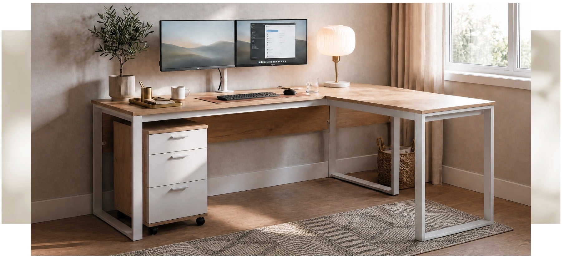 MICK reversible L-shaped desk