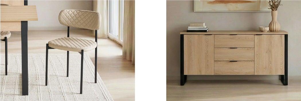 RYA sideboard and BERN dining chair