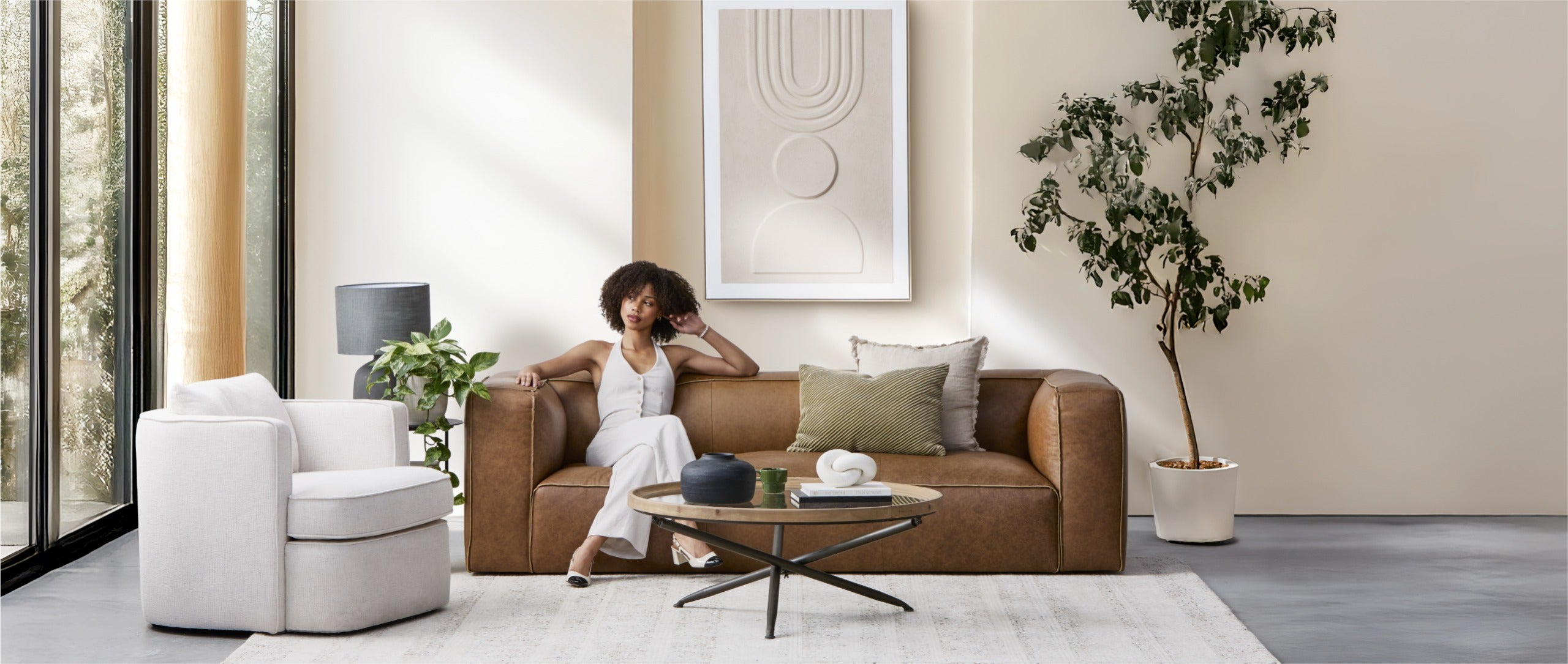 MONTE 100% leather sofa