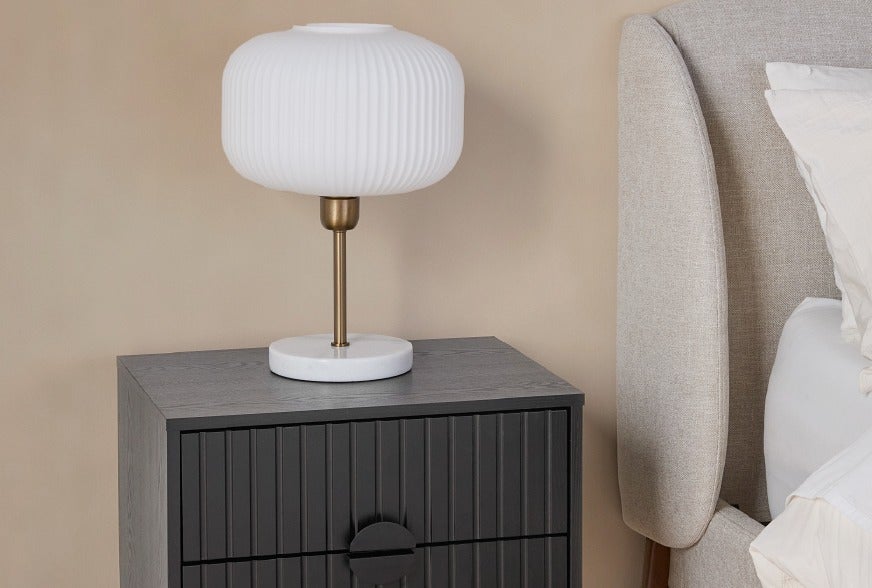 ILIANA table lamp 43 cm height - MONTANA 2-drawer nightstand