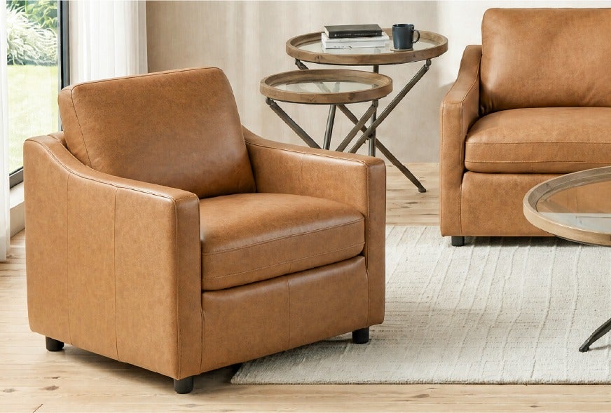 LIMA 100% leather armchair
