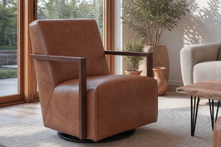SELBY swivel glider accent chair