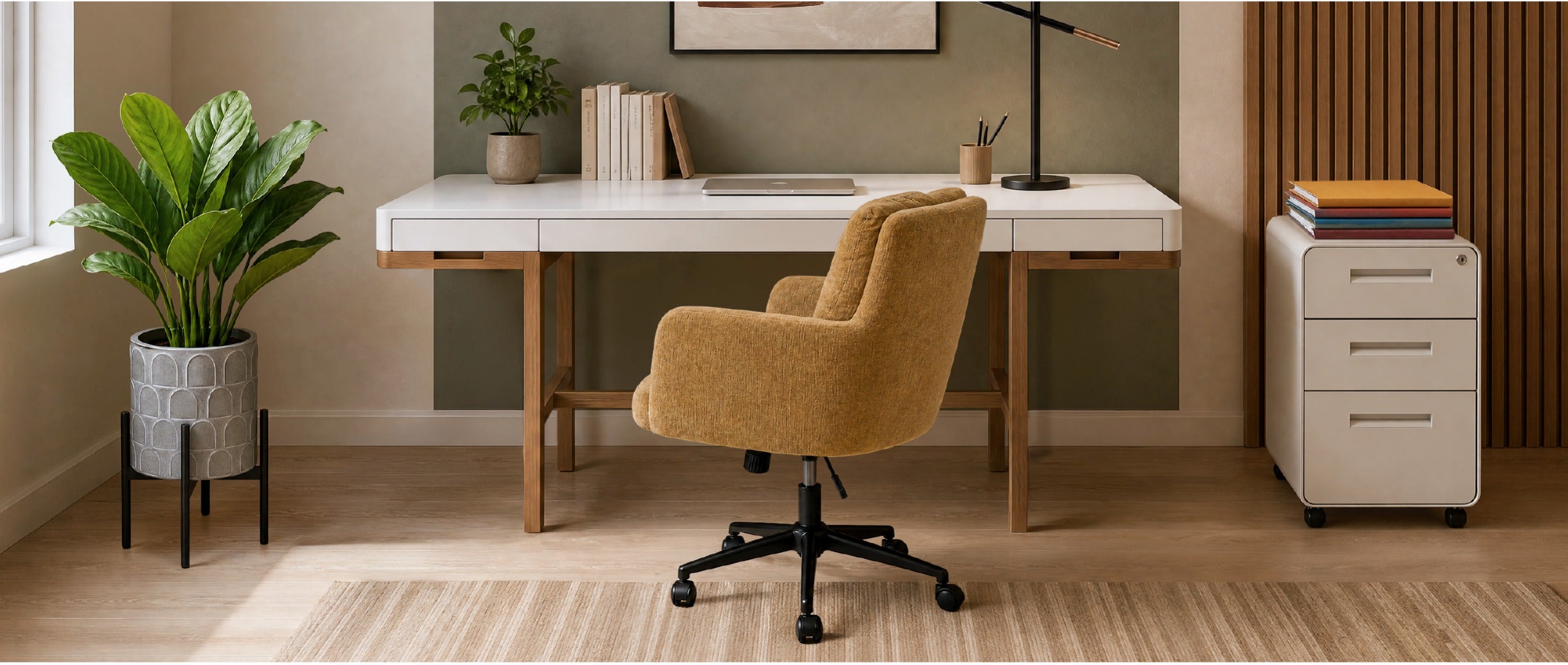 bureau en bois de frêne 166 cm