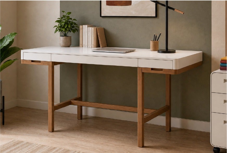 ADEL bureau en bois de frêne 166 cm