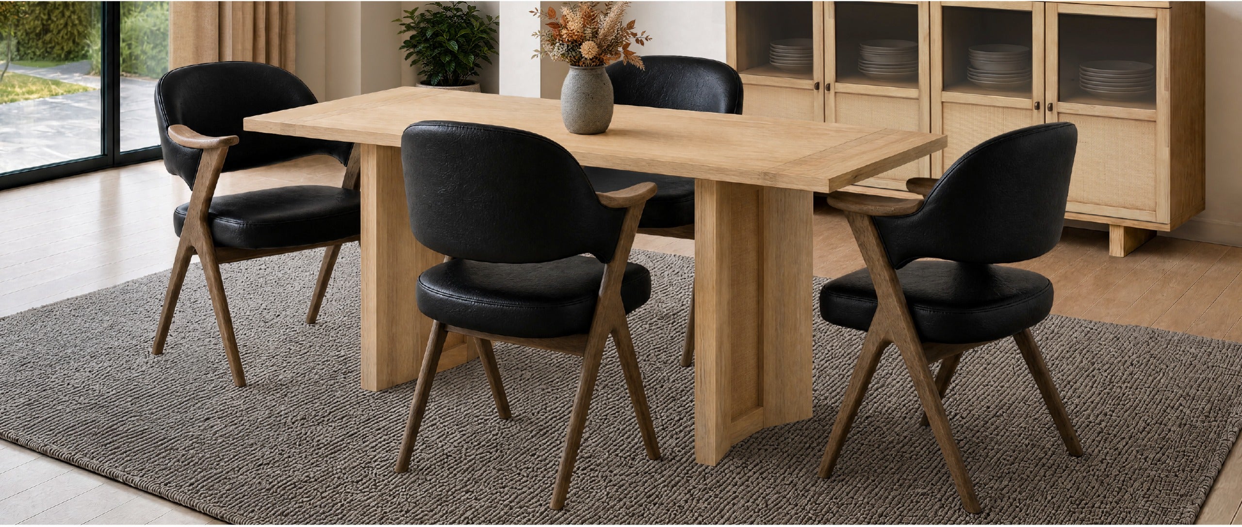 GILLIS table en bois d'acacia 160 cm
