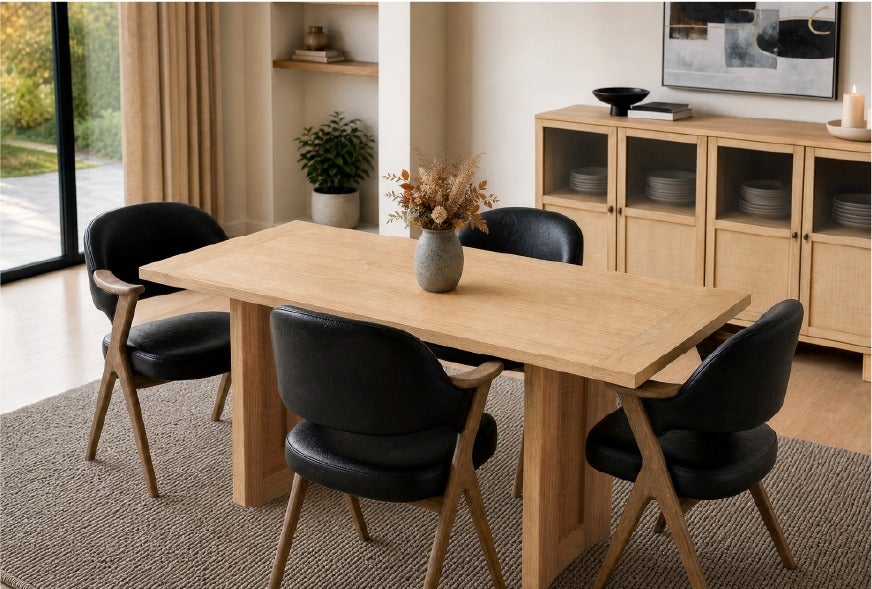 GILLIS table en bois d'acacia 160 cm