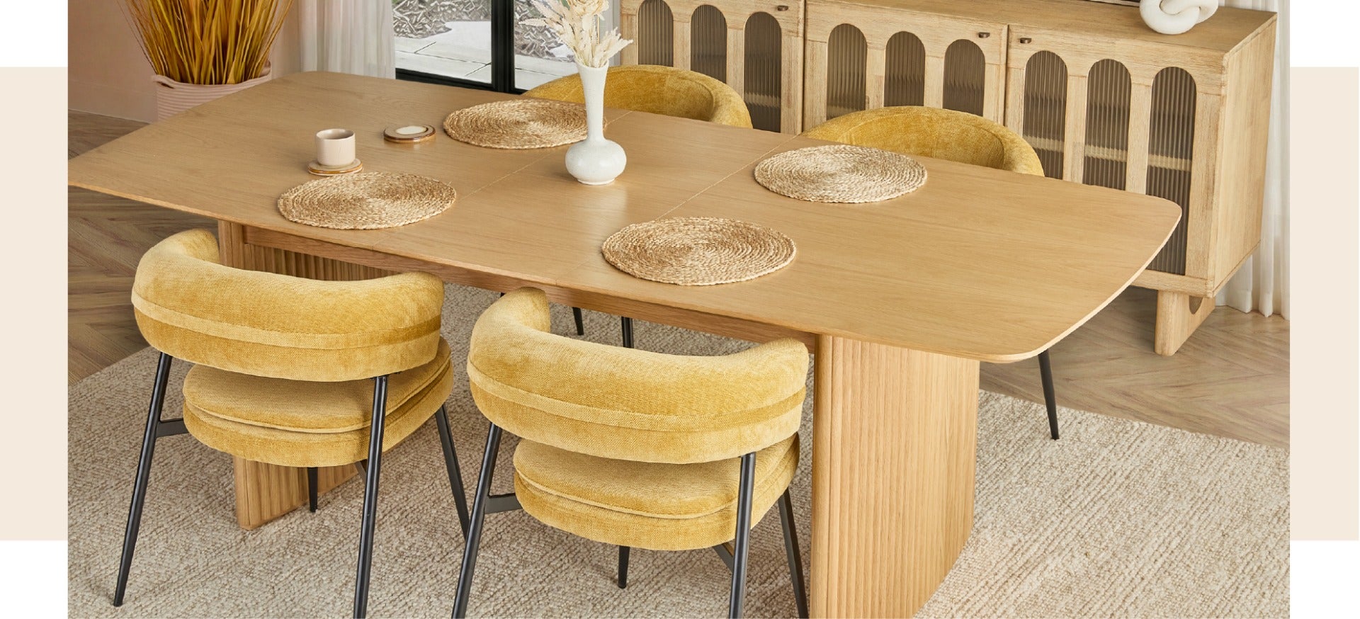 LESTER extendable dining table 180 cm to 220 cm