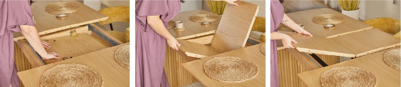 LESTER extendable dining table 180 cm to 220 cm