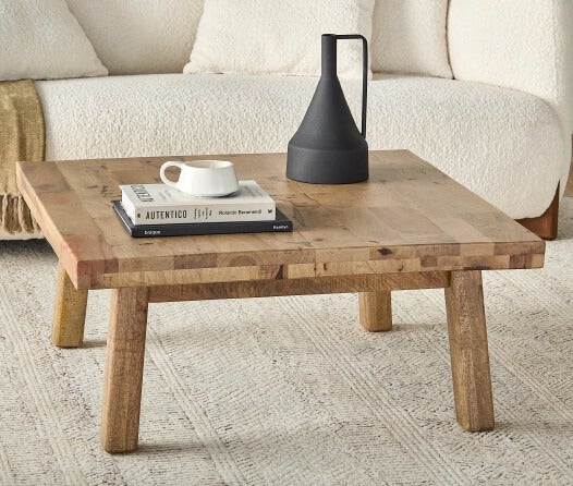 THESSALIA mango wood coffee table 90 cm