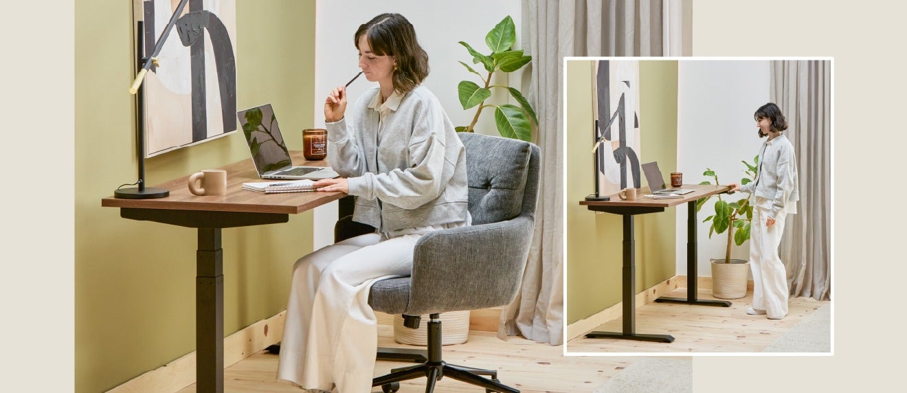 Lift adjustable electric desk 160 cm