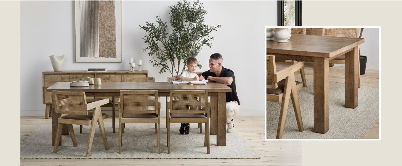 EPIRUS solid mango wood dining table 240 cm