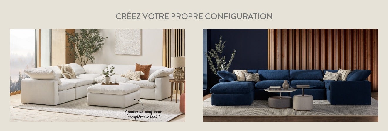 Créez votre propre configuration - ajoutez un pouf pour compléter le look