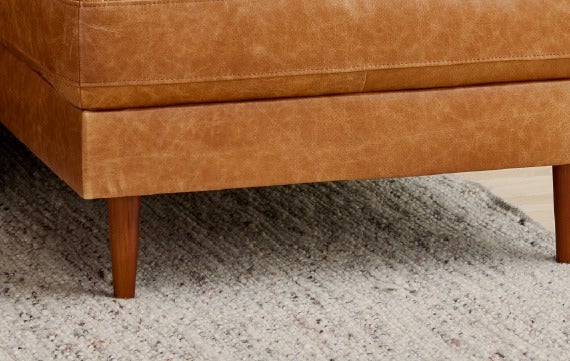KINSEY 100% leather sectional sofa