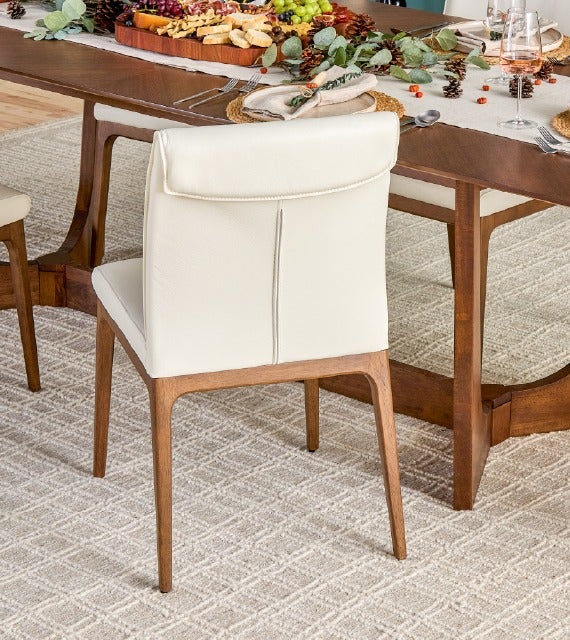 EVA 100% leather dining chair