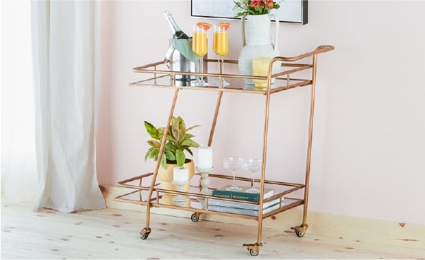 MARINGA mirrored cart