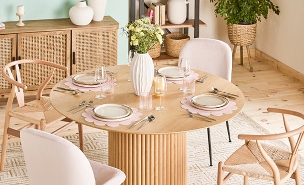 RHODES round dining table 135cm