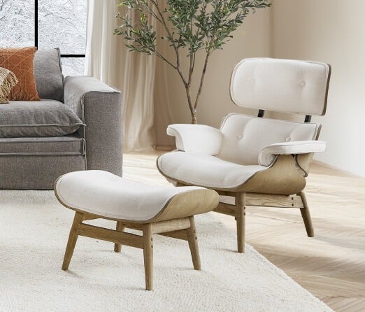 CAREY armchair with ottoman