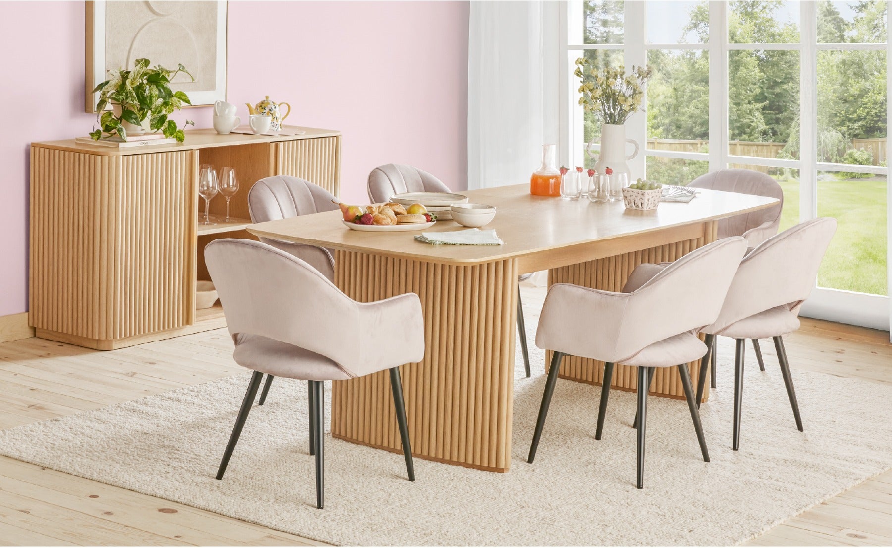 LESTER extendable dining table 180 cm to 220 cm