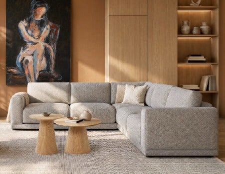GAETA - contemporary sectional sofa - Grey