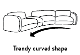 Trendy curved shape