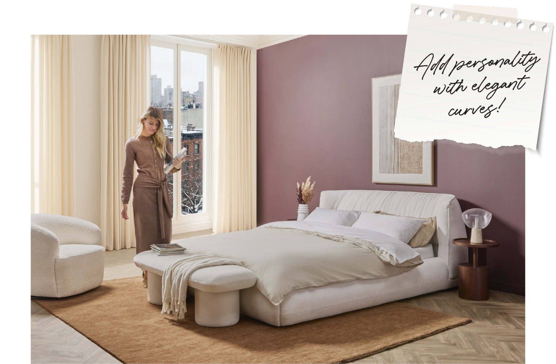 Magreta queen size upholstered bed