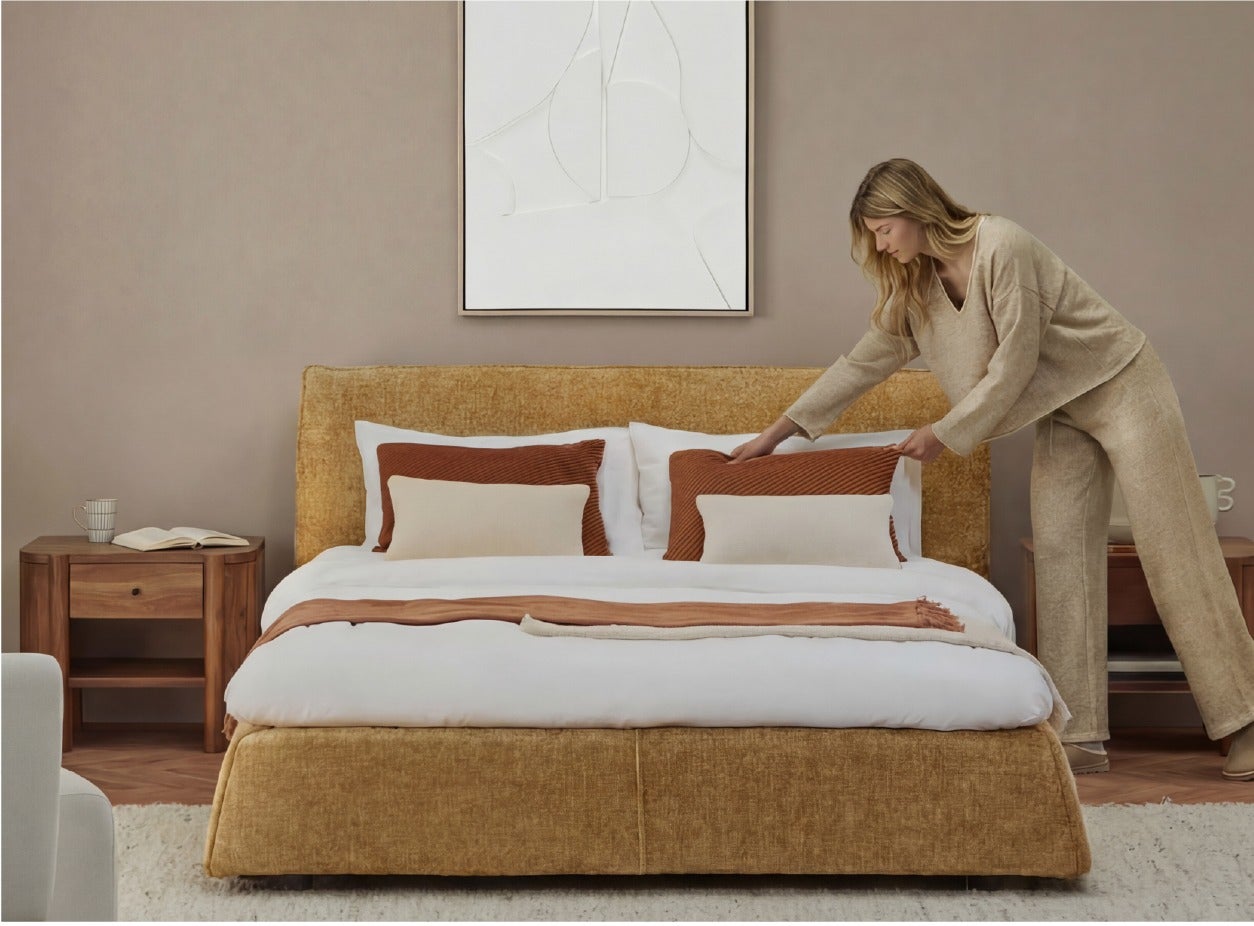 TESSA queen size upholstered bed