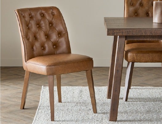 NELA chaise 100 % cuir