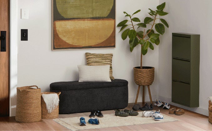 BERT 3-door shoe cabinet