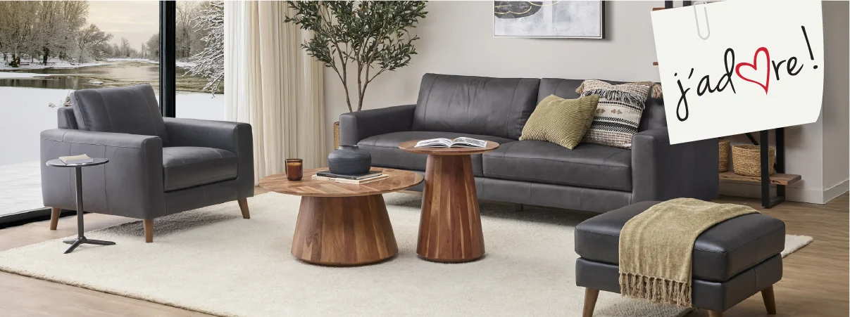 Canapés et fauteuils en cuir