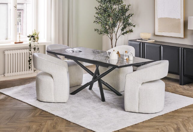 TUVA extendable dining table 160 cm to 200 cm